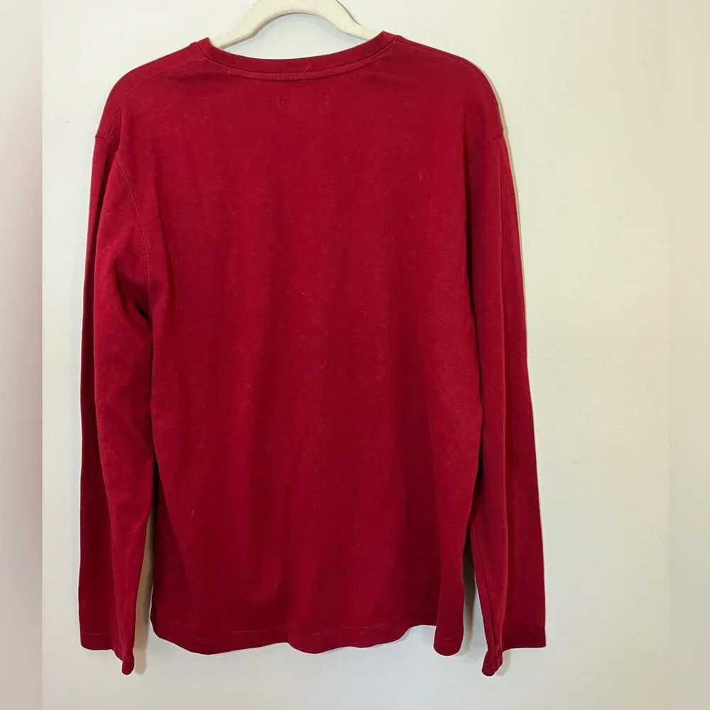 Banana Republic Men’s Red V-neck Cotton Athletic Casual Sweatshirt Size L